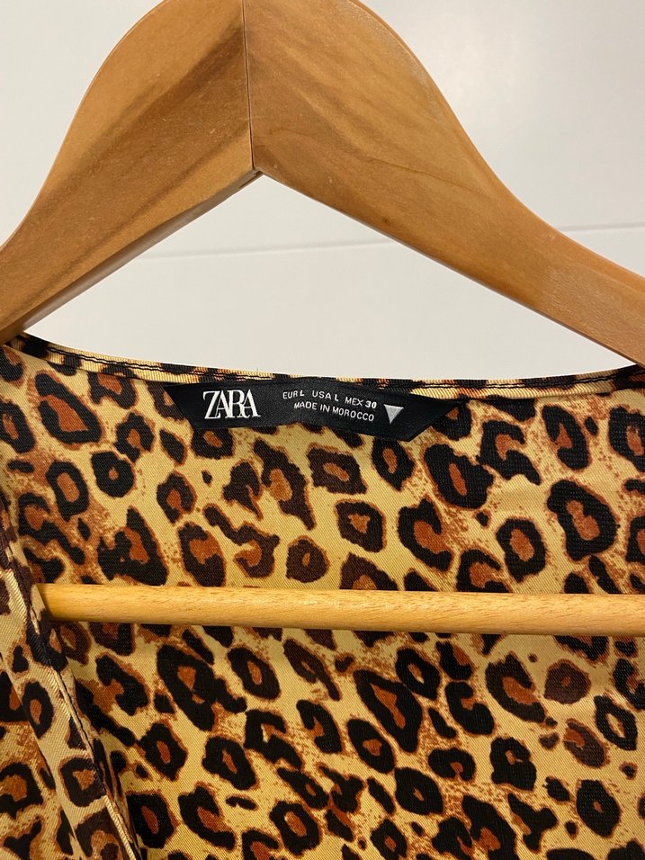 Kahverengi leopar Desenli Mini Elbise - Görsel 3