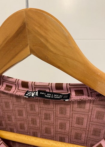 Pembe Desenli Kadın  Mini Elbise - Görsel 3