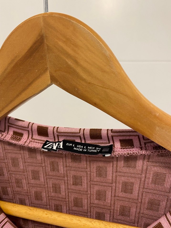 Pembe Desenli Kadın  Mini Elbise - Görsel 3