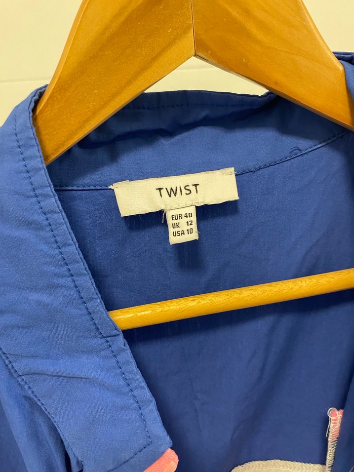 Renkli Düğmeli Uzun Kollu Mini Gömlek elbise - Görsel 3