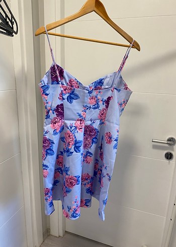 Pastel Çiçek Desenli mini Elbise - Görsel 2