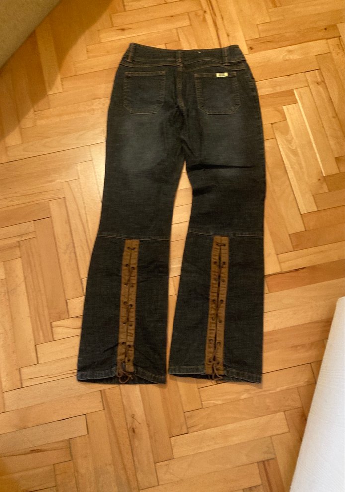 Bol Kesim uzun Kot Pantolon - Görsel 2