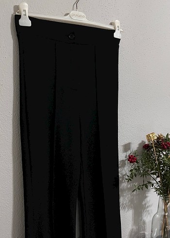 Siyah Kadın Kumaş Pantolon - Görsel 2