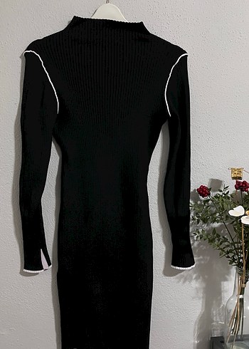 Uzun Kollu Siyah Gotik Uzun Elbise - Görsel 5