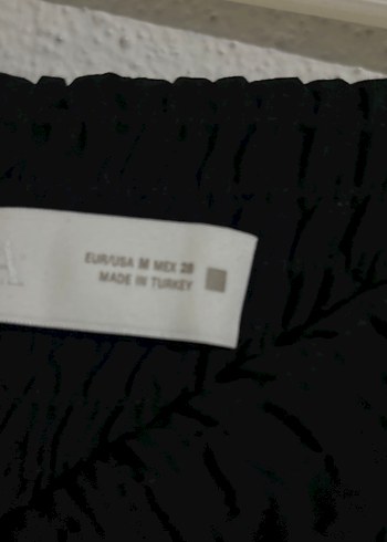 Siyah Mini Fırfırlı Keten Etek - Görsel 5