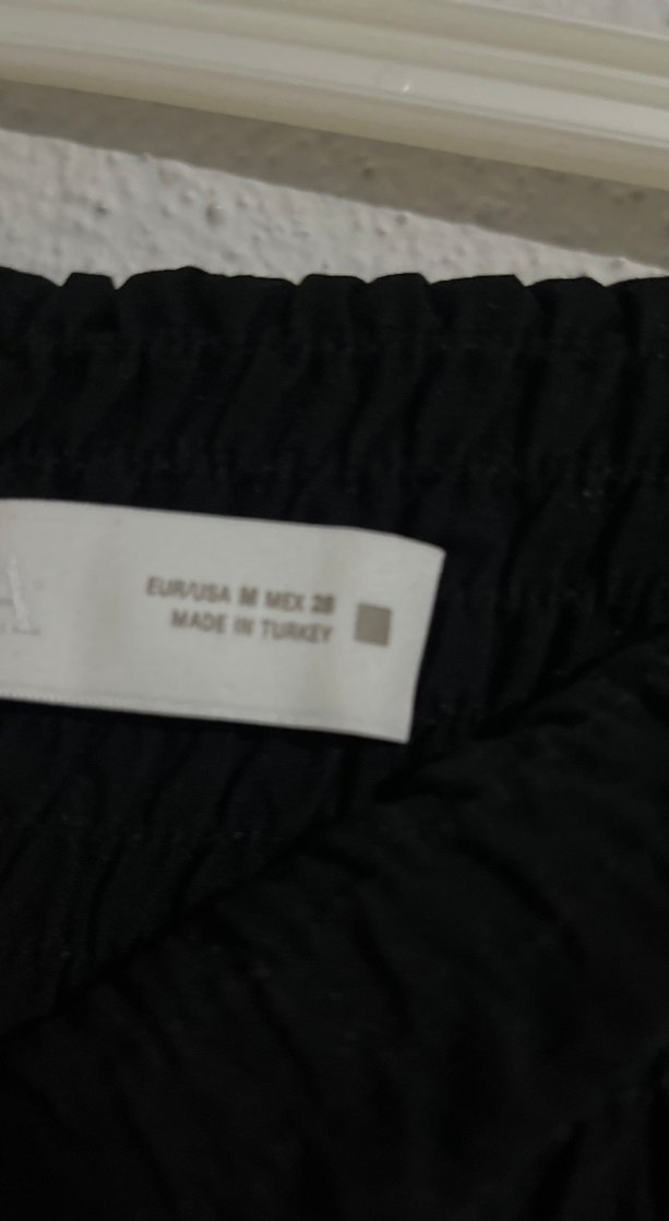 Siyah Mini Fırfırlı Keten Etek - Görsel 5