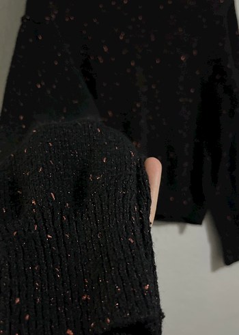 Siyah Örgü Kadın Triko - Görsel 3