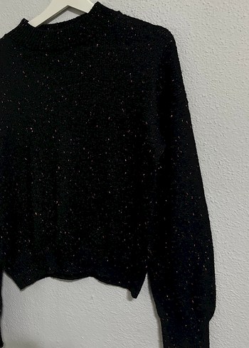 Siyah Örgü Kadın Triko - Görsel 2