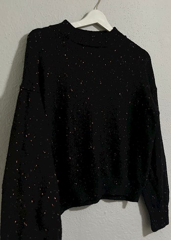 Siyah Örgü Kadın Triko - Görsel 4