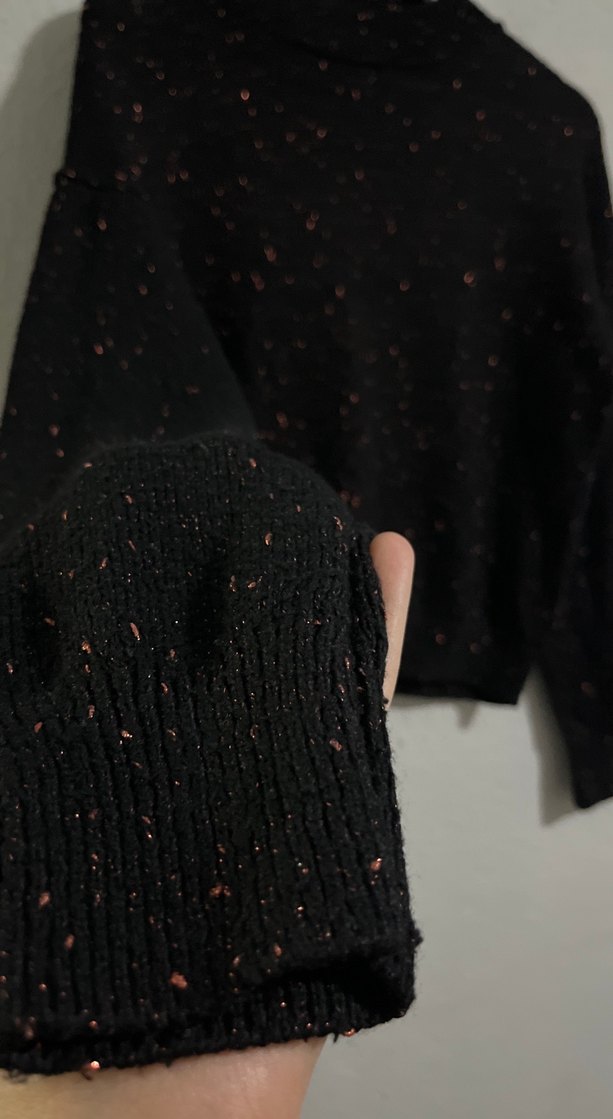 Siyah Örgü Kadın Triko - Görsel 3