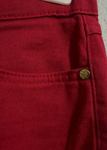 Kırmızı Mini Dar Kesim Etek - Görsel 4