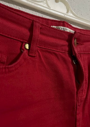 Kırmızı Mini Dar Kesim Etek - Görsel 6