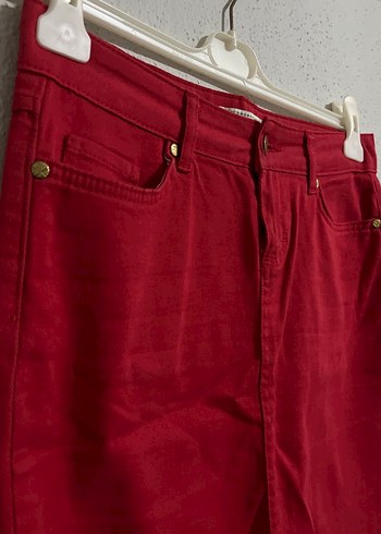 Kırmızı Mini Dar Kesim Etek - Görsel 2