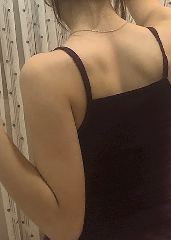 Bordo İnce Askılı   Kadın Atlet - Görsel 3