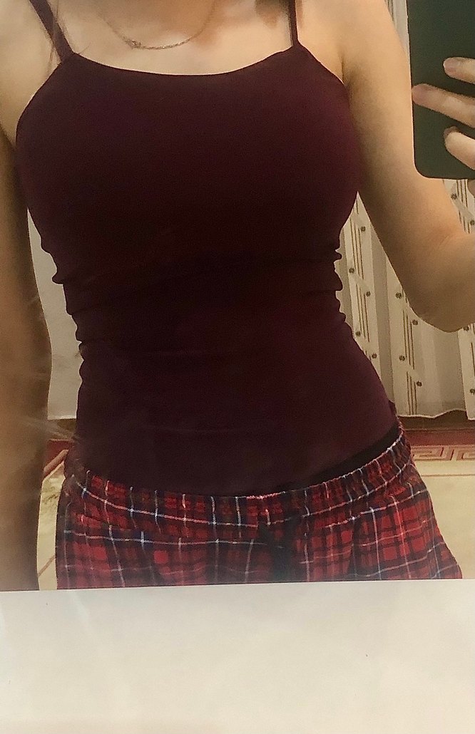 Bordo İnce Askılı   Kadın Atlet - Görsel 4