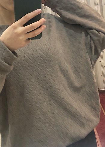 Kayık yaka Örgü Kadın Kazak - Görsel 3