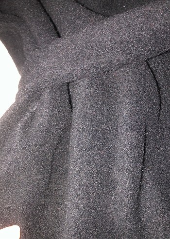 Bağlamalı ince kaşe hırka - Görsel 5