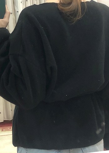 Bağlamalı ince kaşe hırka - Görsel 2