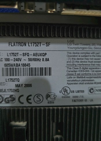 Beyaz LG Aidata Monitör - Görsel 2