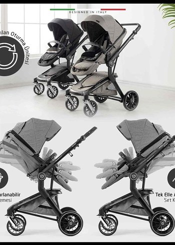 Elele Allroad 3 Travel Sistem Bebek Arabası Siyah - Görsel 3