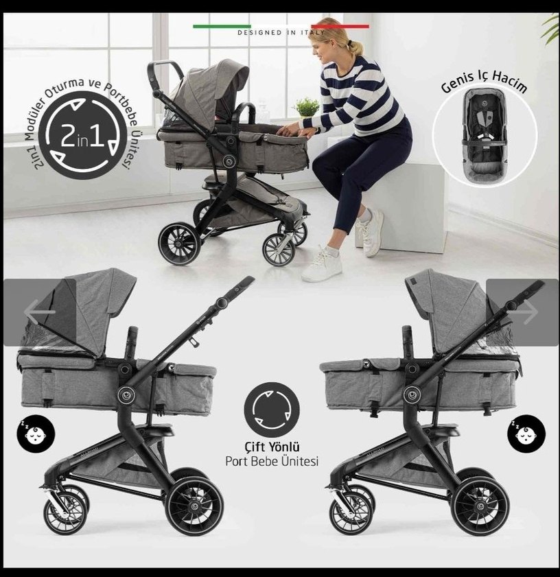 Elele Allroad 3 Travel Sistem Bebek Arabası Siyah - Görsel 2