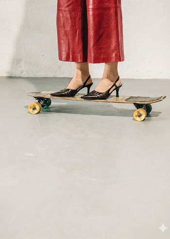 2yk Deri Stiletto - Görsel 5