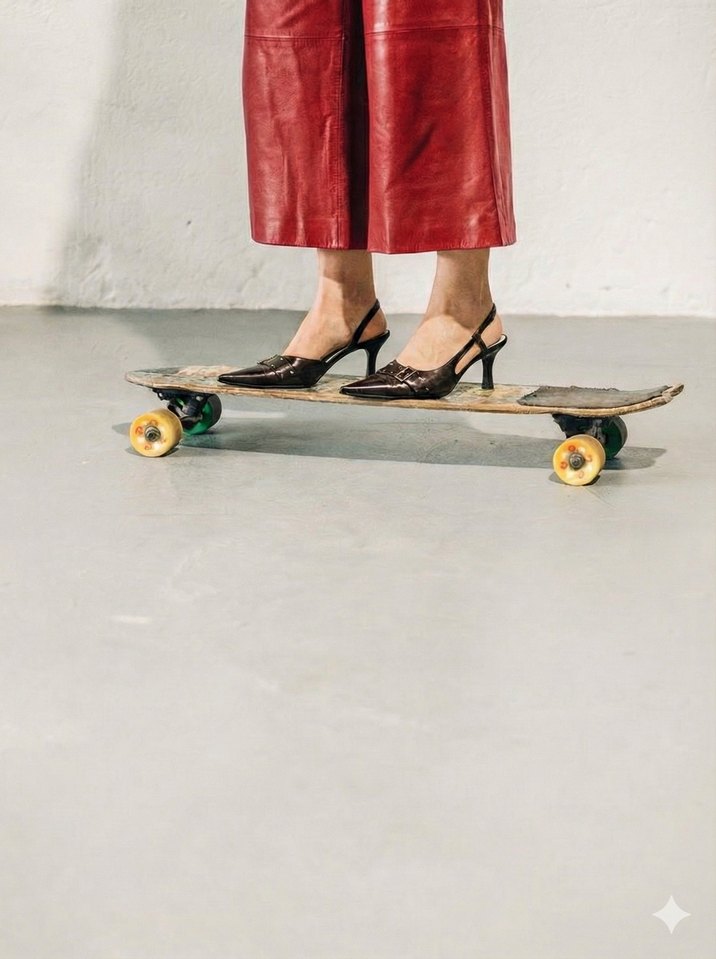 2yk Deri Stiletto - Görsel 5