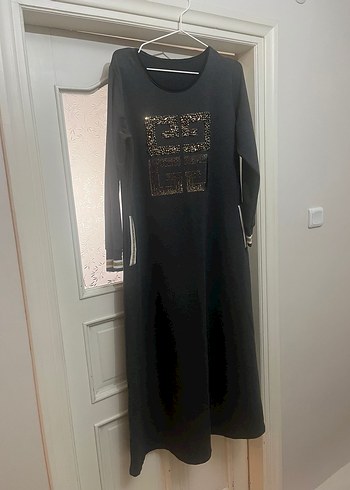 Gri uzun elbise - Görsel 2