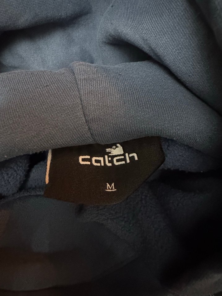 Mavi Kapüşonlu Unisex Sweatshirt - Görsel 3