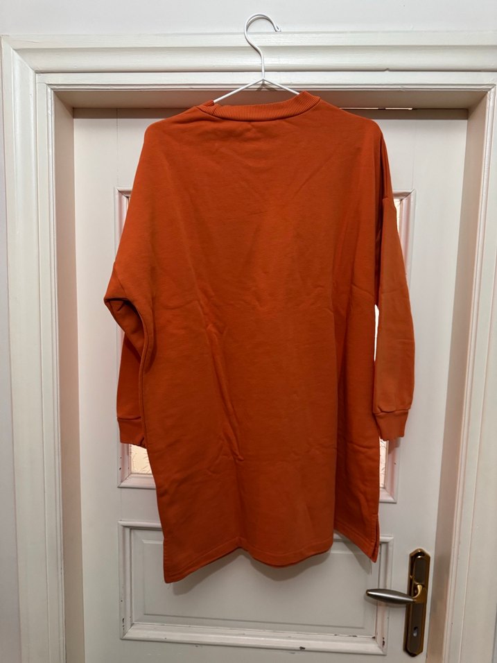 Turuncu Baskılı Kadın Sweatshirt - Görsel 2