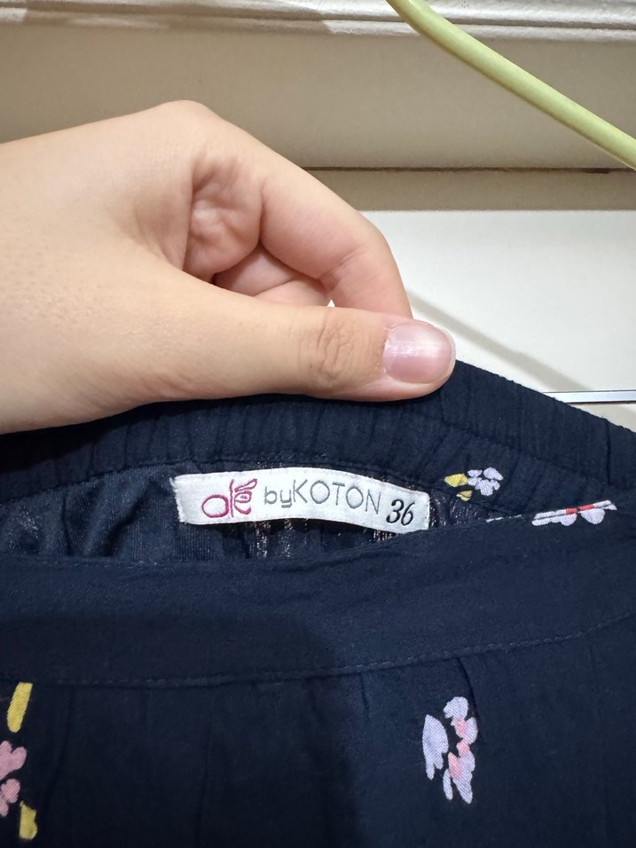 Çiçek Desenli Uzun Bohem Etek - Görsel 2