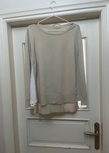 Bej Uzun Kollu Midi Kadın Kazak - Görsel 2