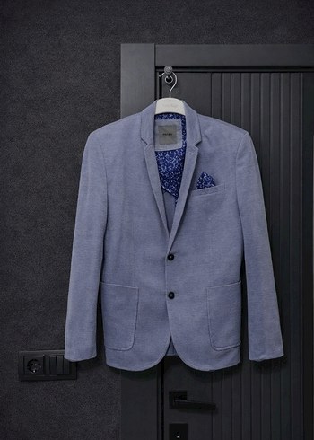 Gri Erkek Düğmeli Ceket - Görsel 2