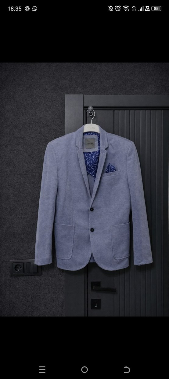 Gri Erkek Düğmeli Ceket - Görsel 2