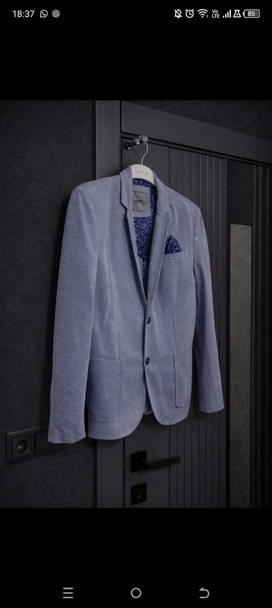 Gri Erkek Düğmeli Ceket - Görsel 3