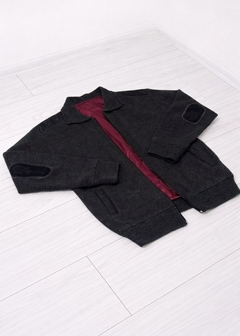 Erkek  Gri Triko Ceket - Görsel 3