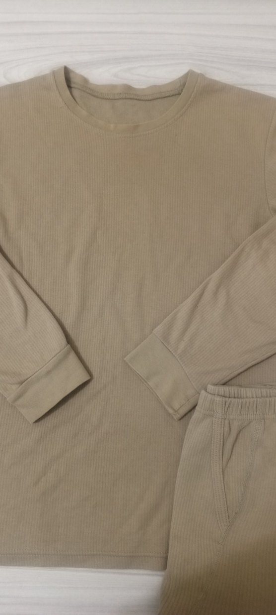 Bej Erkek Uzun Kollu Rahat alt üst içlik Takımı - Görsel 3