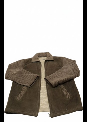 Düğmeli Kahverengi Süet Erkek Ceket - Görsel 2