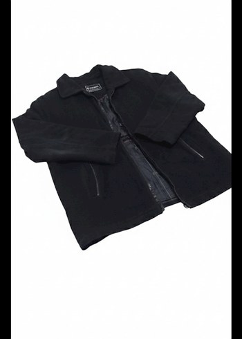 Zarif Siyah Fermuarlı Erkek Ceket/Kaban - Görsel 3