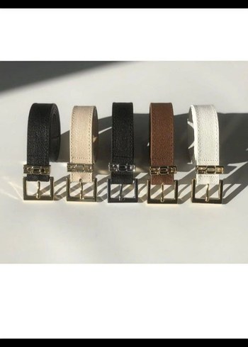 Parlak Beyaz Deri Kemer - Görsel 2