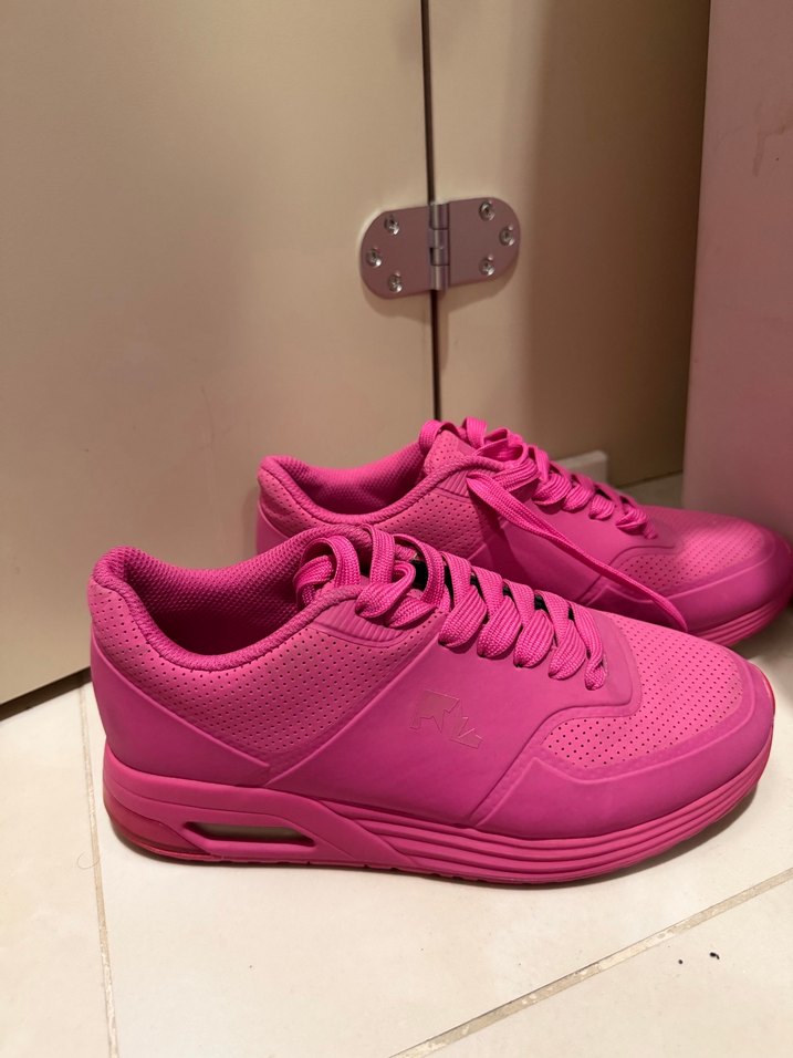 Pembe Kadın Spor Ayakkabı Yüksek Topuklu - Görsel 2