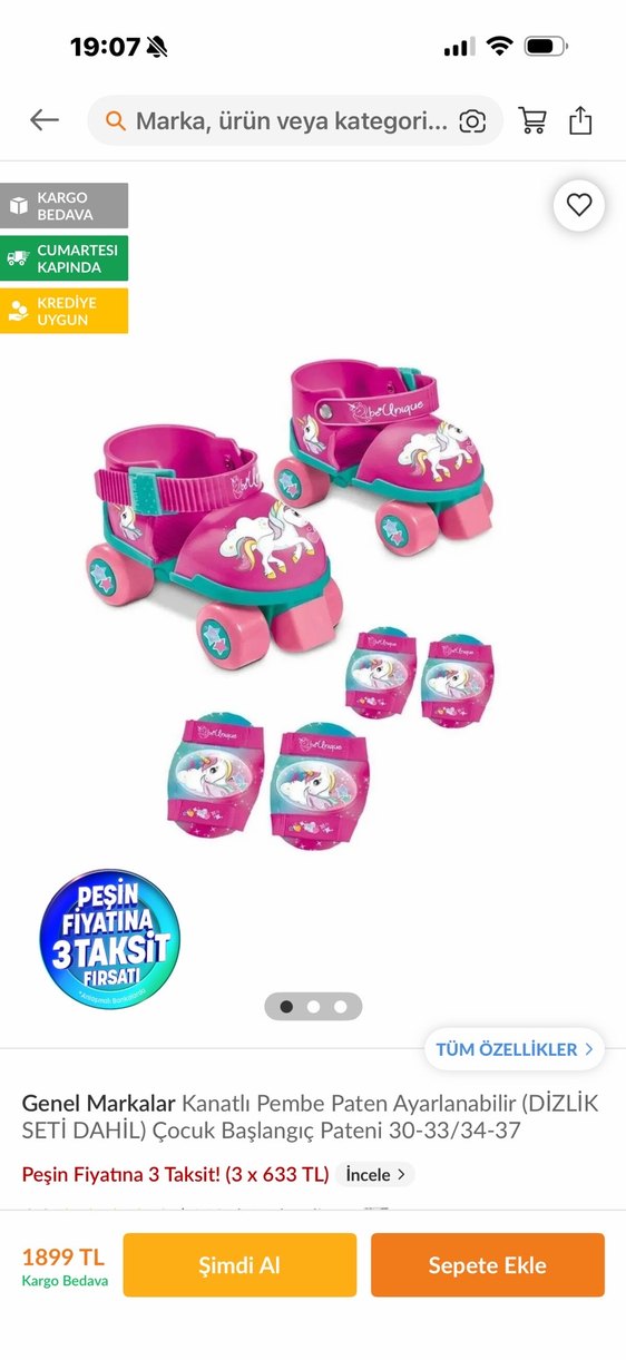 Kız Çocuk Pembe Baskılı Kaydıraklı Bot - Görsel 5