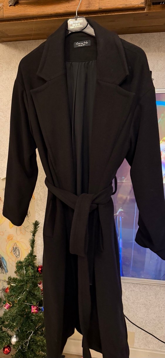 Siyah Uzun Klasik Kaban - Görsel 2