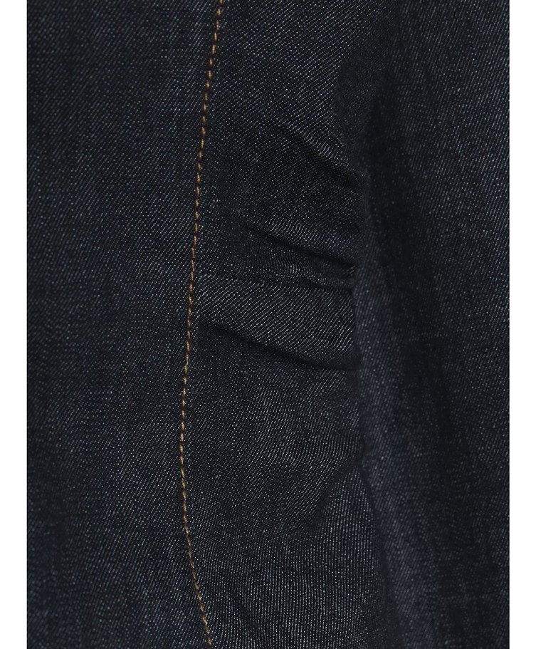 Zara orjinal Düğmeli Lacivert Uzun Denim Elbise - Görsel 3