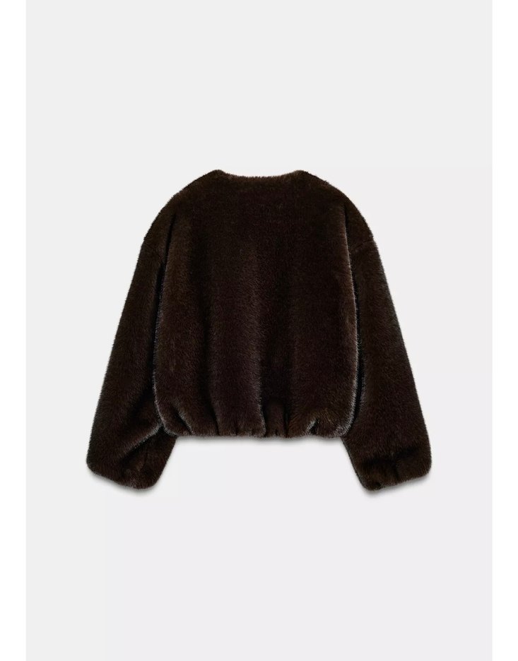 Kahverengi suni kürk kaban zara - Görsel 2