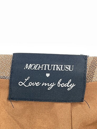 38 Beden kahverengi Renk Love My Body Midi Etek %70 İndirimli.