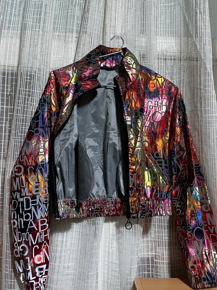 Renkli Tie-Dye Fermuarlı Kadın Yağmurluk - Görsel 3