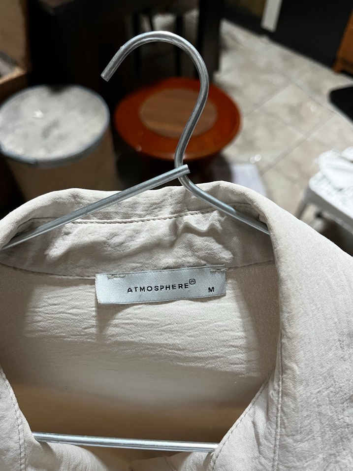 Nakışlı Kısa Kollu Keten Gömlek - Görsel 4