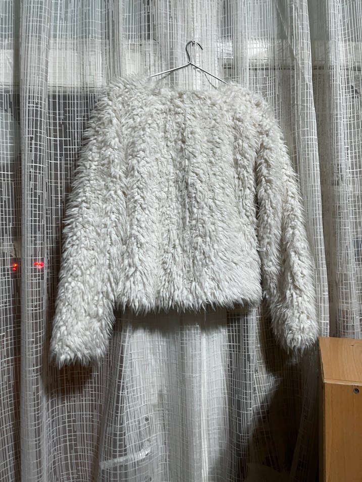 Gri Kadın Suni Kürk Midi Ceket - Görsel 3