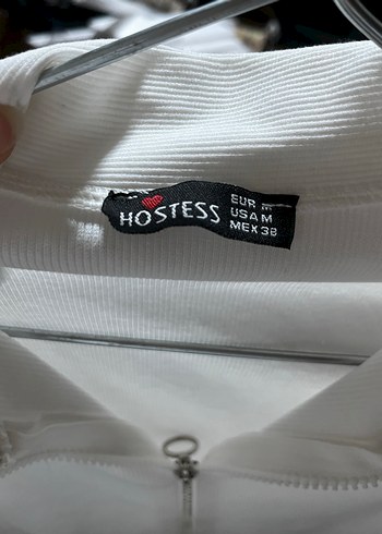 Fermuarlı Beyaz Kısa Kollu Kadın Bluz - Görsel 3